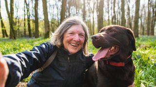 Woman and dog