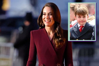 Kate Middleton main and Prince Louis drop in