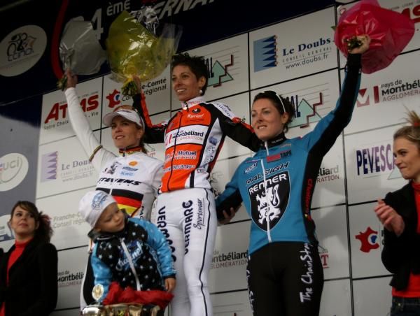 The podium in Nommay: Kupfernagel, Chainel-Lefevere and Day