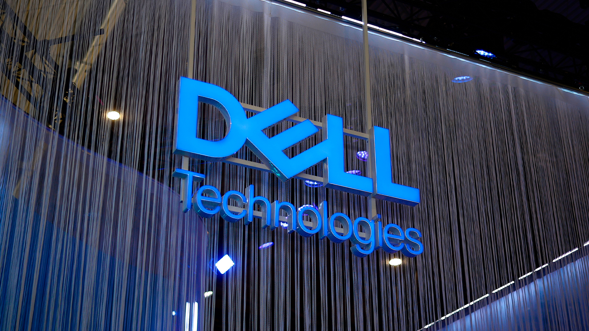 Dell Technologies logo and branding pictured at the company's pavilion during the Mobile World Congress in Barcelona, Spain, on March 5, 2026. 