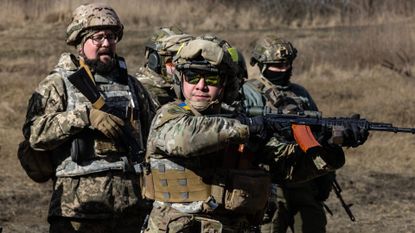 US Army veteran trains Ukrainian soldiers around Kyiv, February 2023
