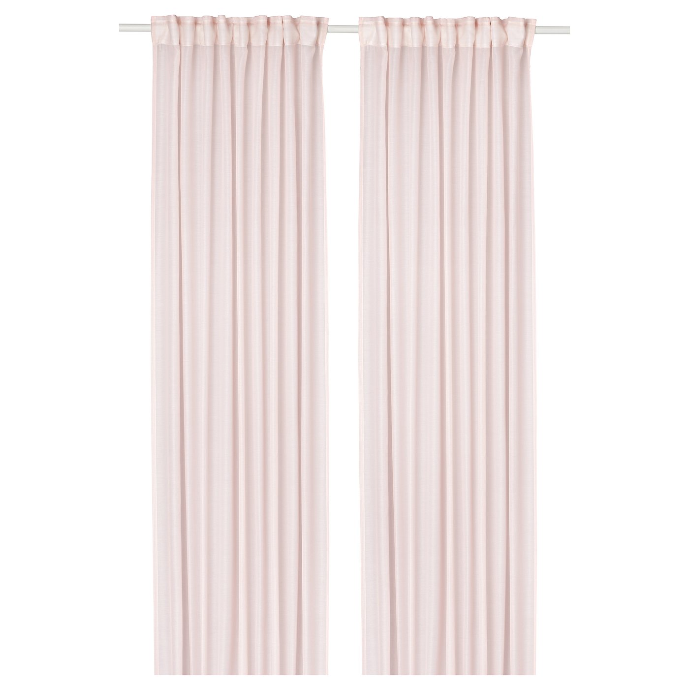 Stenfr&amp;Ouml; Sheer Curtains, 1 Pair - Pink/with Heading Tape 145x250 Cm