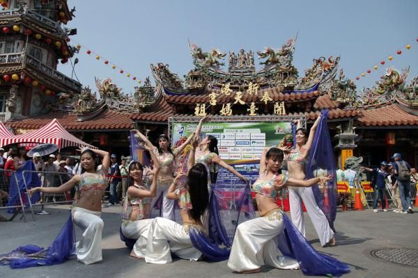 Local performers at the finish