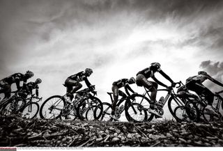 The team rides together