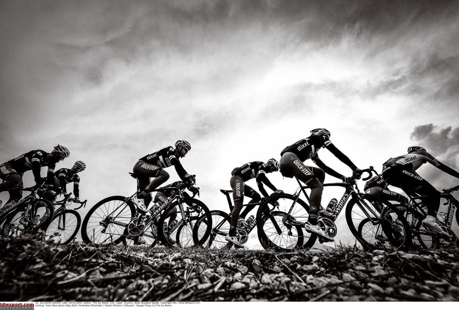 The team rides together
