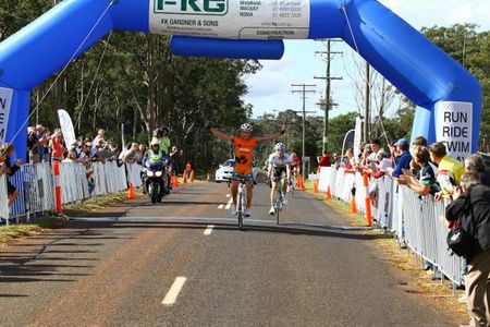 Nathan Earle from Genesys Wealth Advisers wins Stage 2 of Tour of Toowoomba.