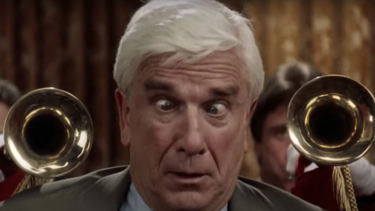 Leslie Nielsen in The Naked Gun: From the Files of Police Squad!