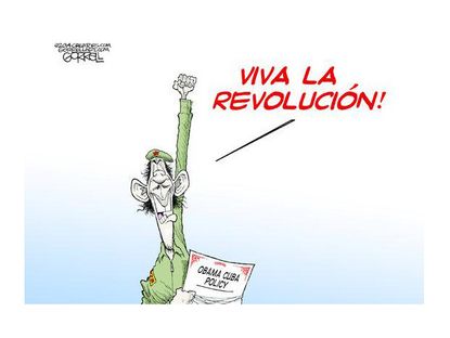 Obama cartoon U.S. Cuba relations policy