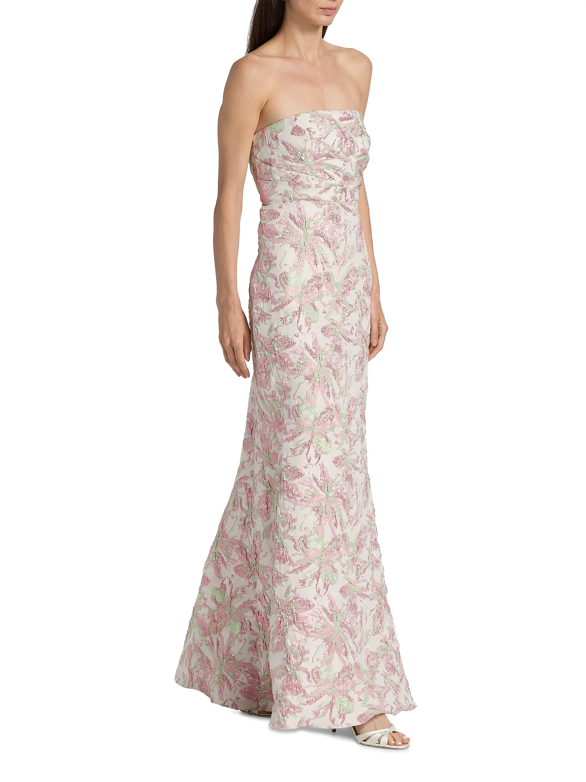 Floral Jacquard Gown