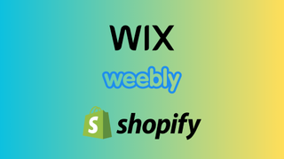 Logos of top small business website builder Wix, Weebly and Shopify
