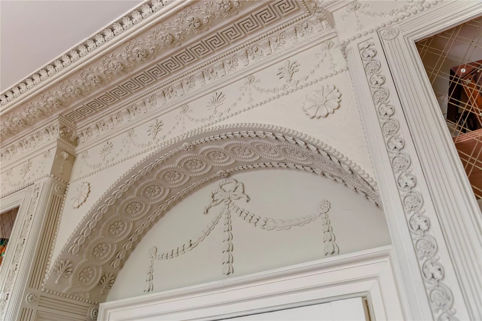 Images of the interiors of Womersley Park in Yorkshire