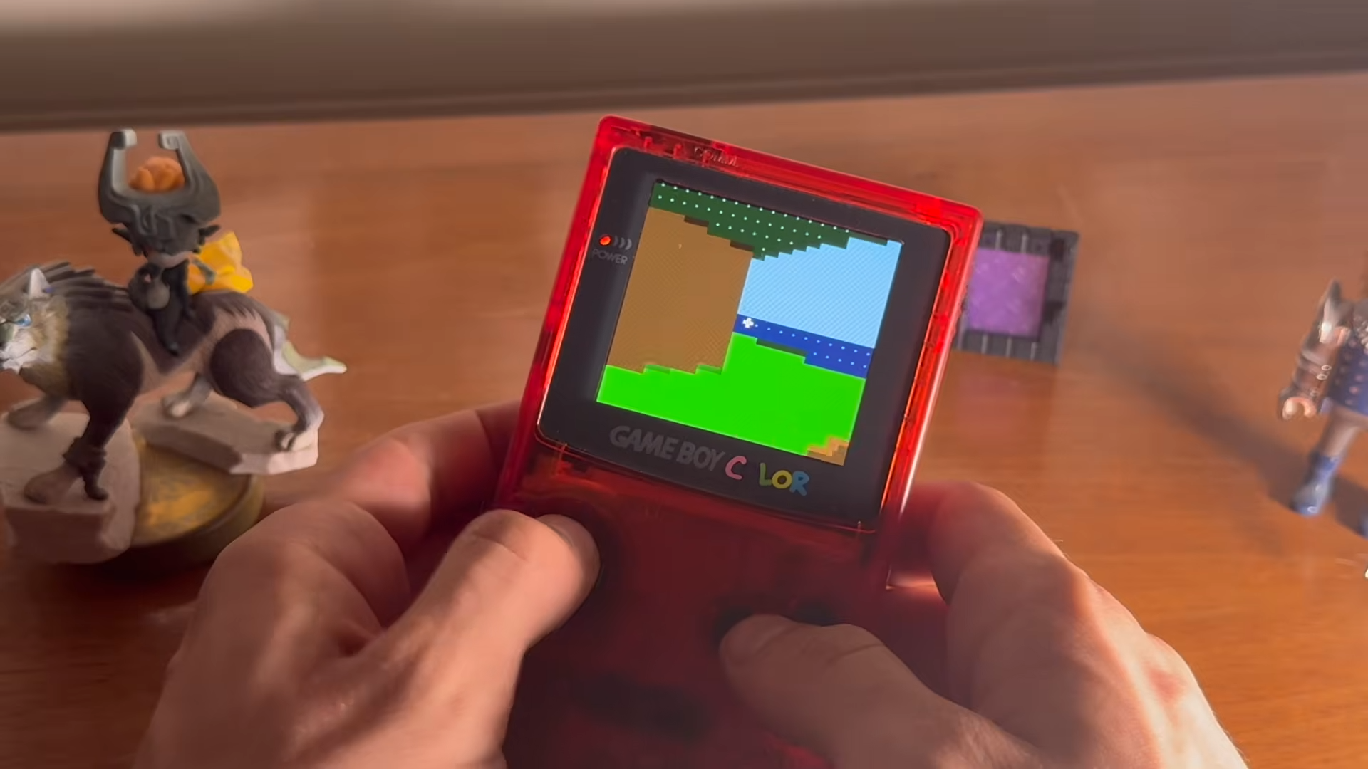 Game of Tobi playing Minecraft on a Game Boy Color
