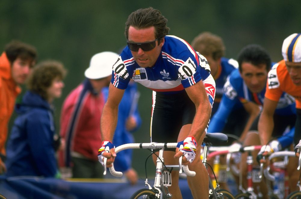Bernard Hinault of France in action during the 1986 World Cycling Championships