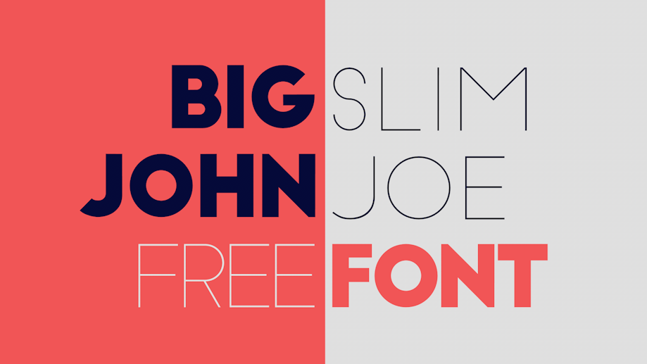 Best free fonts: Big John and Slim Joe