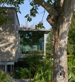 exterior detail at March House, a future-proof home by the River Thames