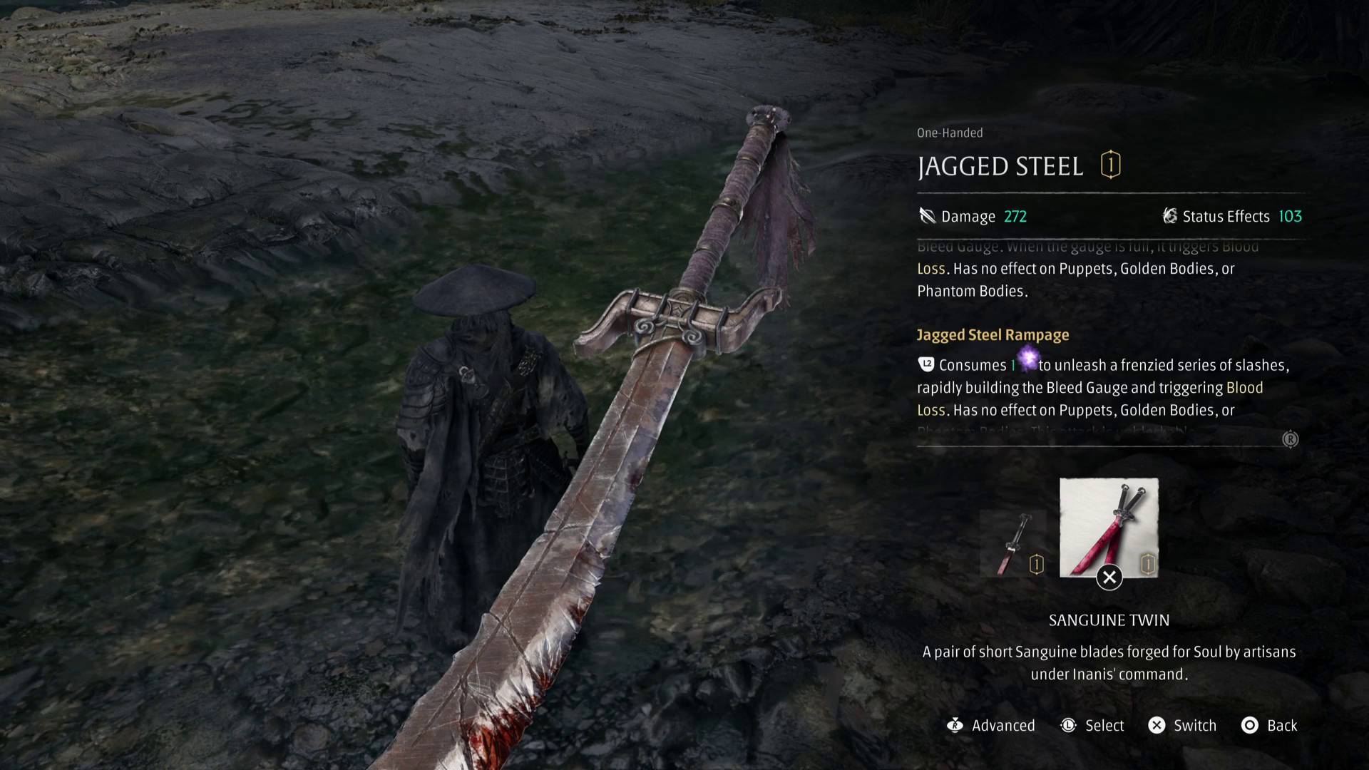 Phantom Blade Zero Jagged Steel one-handed sword collected