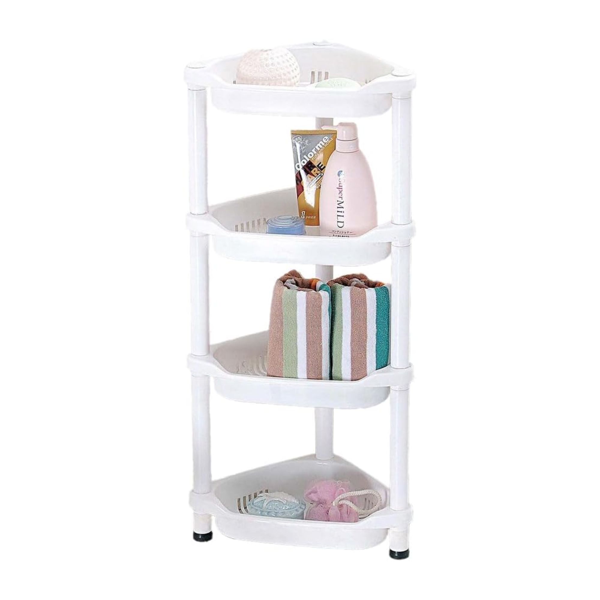 Easylife 4-Tier White Corner Shelves