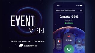 ExpressVPN image showing EventVPN logo and home screen
