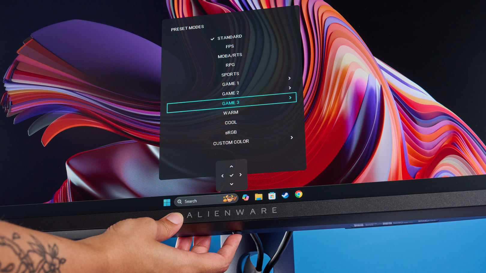 An Alienware AW2525HM monitor
