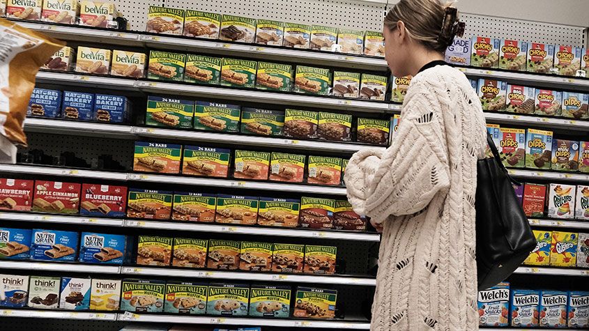 US supermarket shelf