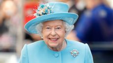 Queen Elizabeth II visits the British Airways headquarters to mark their centenary year