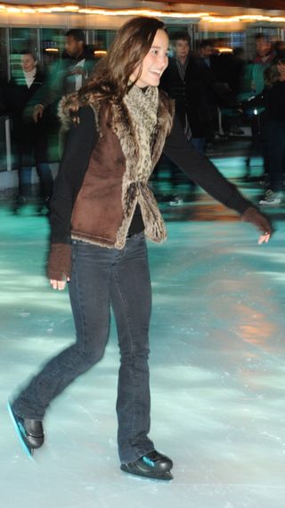 Pippa Middleton skates at the VIP launch of Somerset House Ice Rink at Somerset House on November 18, 2008