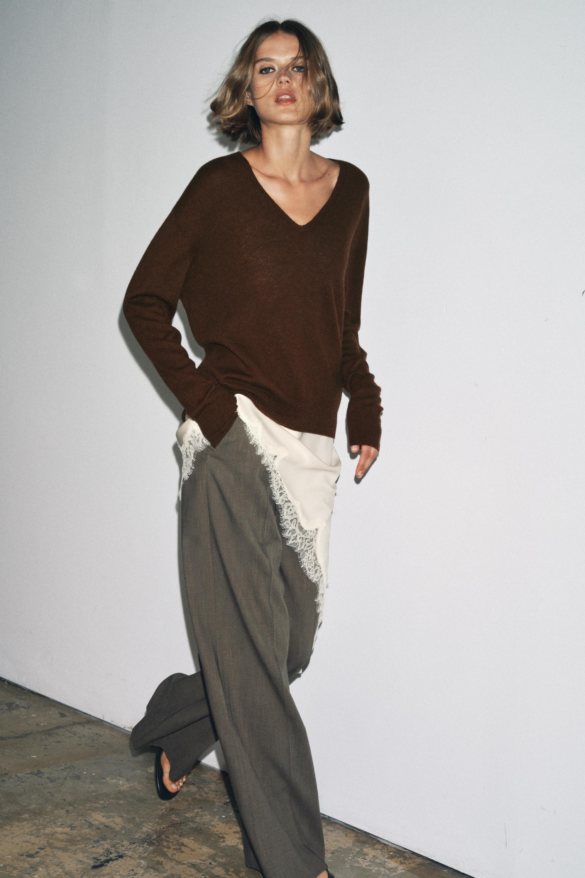 100% Extra-Soft Wool V-Neck Jumper