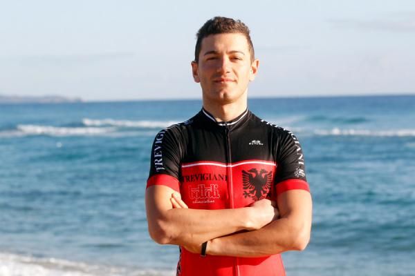 Eugert Zhupa in his national championship colours of Albania