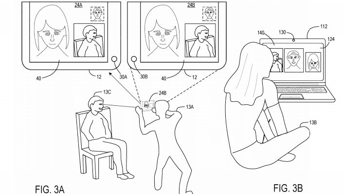 Microsoft patent hints at a dual-screen mobile device for video calling
