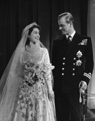 Princess Elizabeth, later Queen Elizabeth II with her husband Phillip, Duke of Edinburgh, after their marriage, 1947.