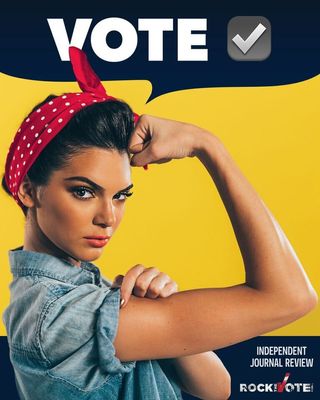 Kendall Jenner as Rosie the Riveter