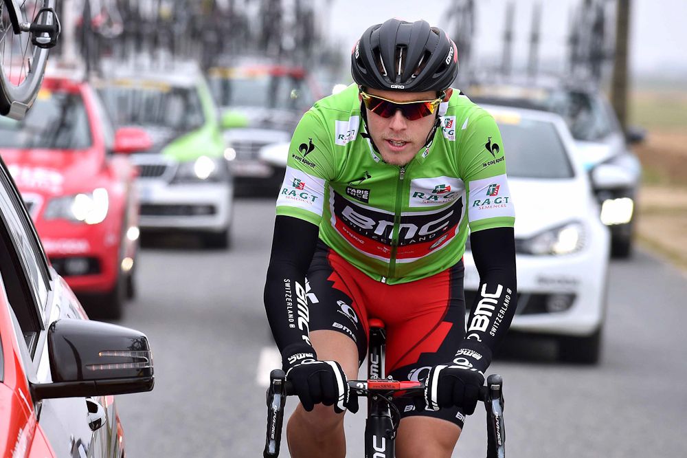 Rohan Dennis in the green points jersey.