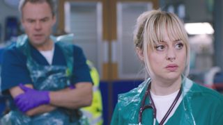 Nicole makes a dramatic entrance in Casualty.