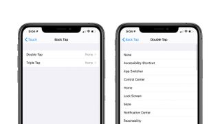 iOS 14 Back Tap settings