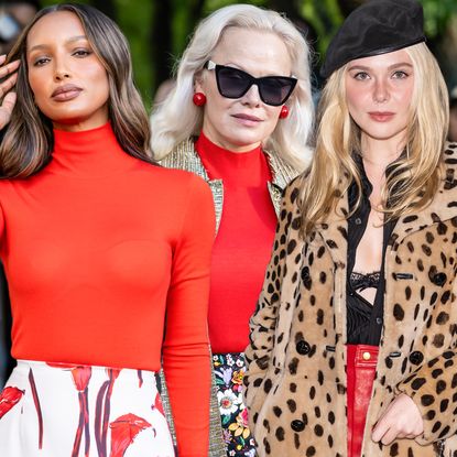 collage of the best celebrity looks at the Spring/Summer 2027 season of New York Fashion Week