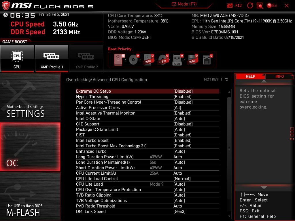 MSI MEG Z590 Ace