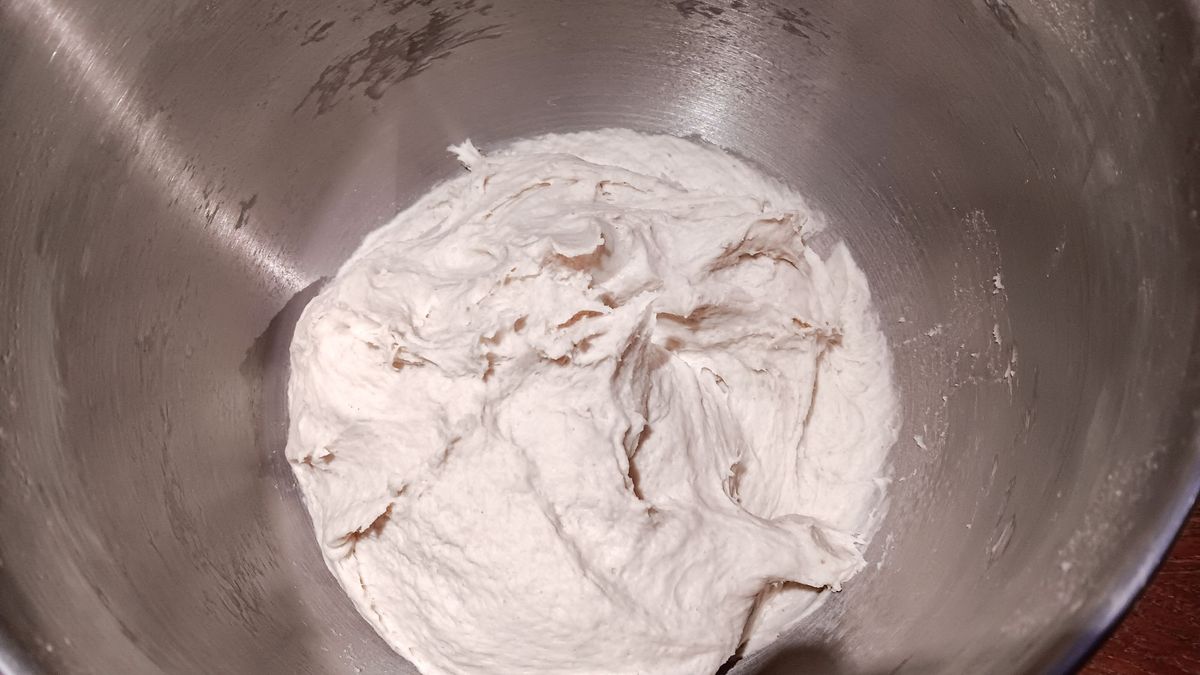 Bread dough made using a Cuisinart Precision standmixer