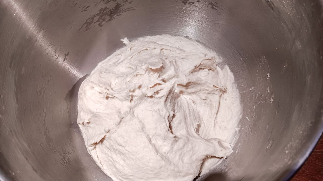 Bread dough made using a Cuisinart Precision standmixer