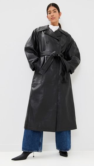 Róhe Leather Trench Coat