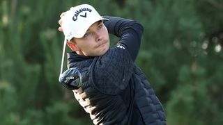 Nicolai Hojgaard takes a shot at the Genesis Championship