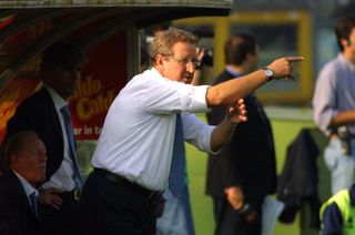 Chievo coach Luigi Delneri during a game against Brescia in October 2001.