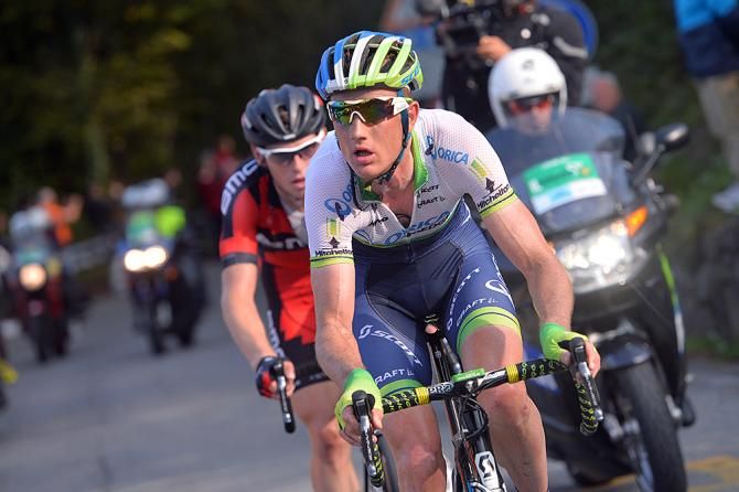 Pieter Weening (Orica-GreenEdge) in the breakaway