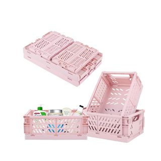 A set of pink crate boxes
