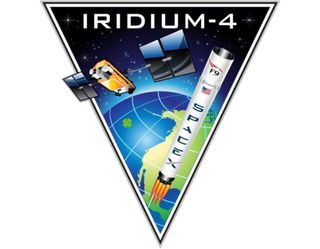 The SpaceX mission patch for the Iridium-4 mission.