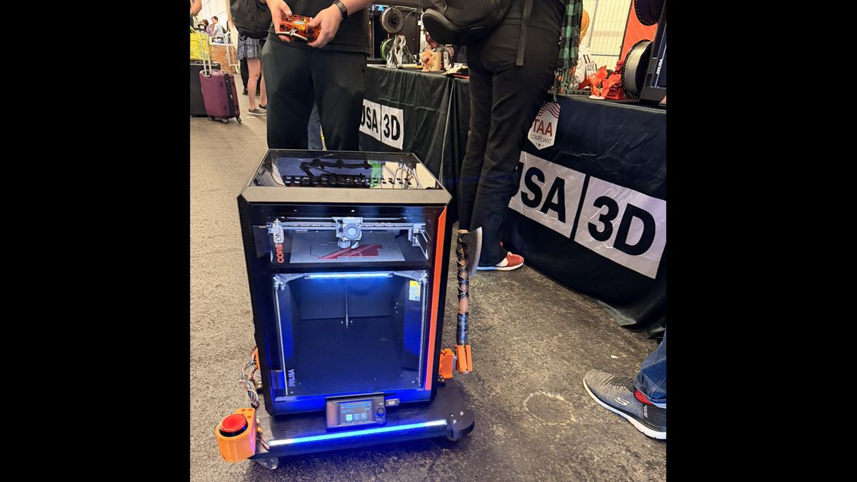 Prusa CORE One bot at Open Sauce 2026