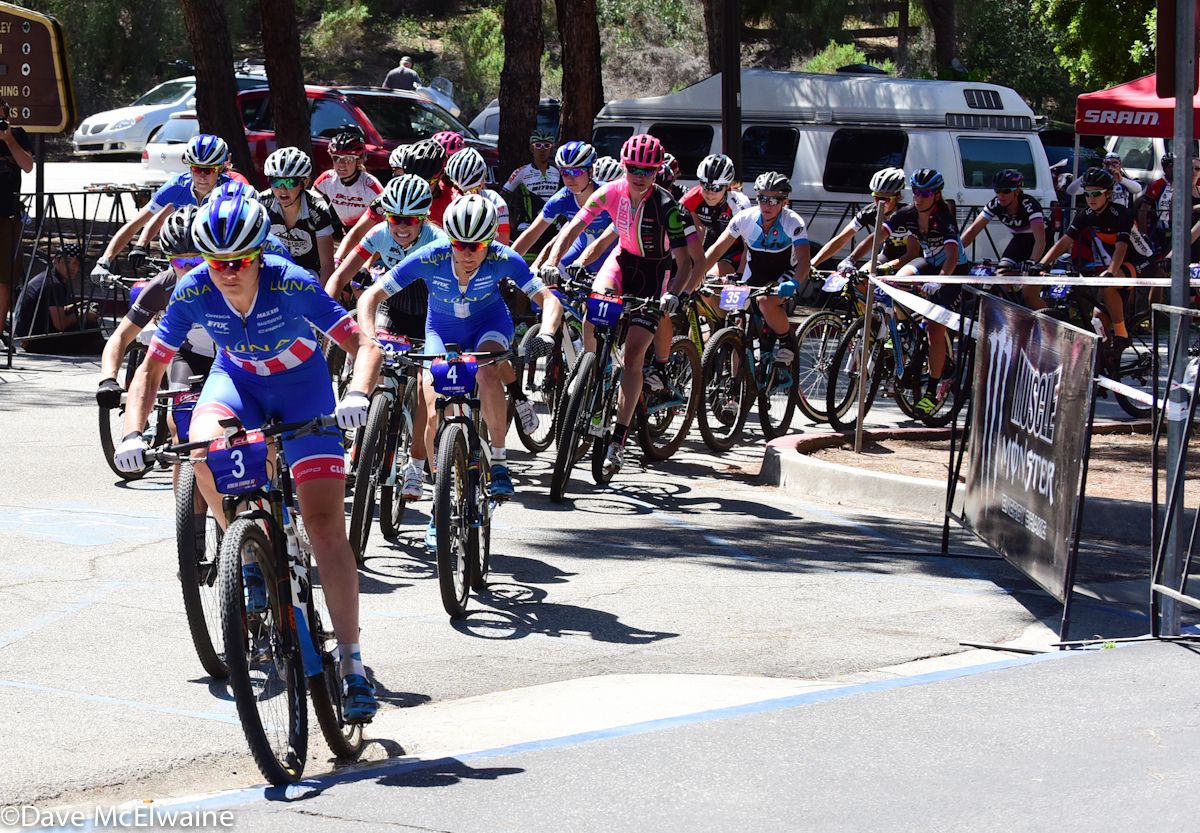 USA Champion Georgia Gould (Luna Pro Team) took the hole-shot