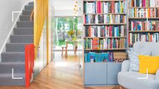 Bright open-plan hallway and living room through to kitchen