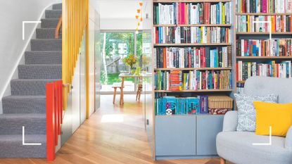 Bright open-plan hallway and living room through to kitchen