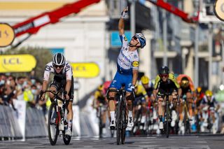 Tour de France 2020 107th Edition 2nd stage Nice Nice 186 km 30082020 Julian Alaphilippe FRA Deceuninck Quick Step Marc Hirschi SUI Team Sunweb photo POOl Jan De MeuleneirPNBettiniPhoto2020