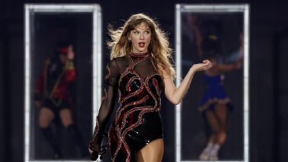 Taylor Swift performs on stage during her Eras tour